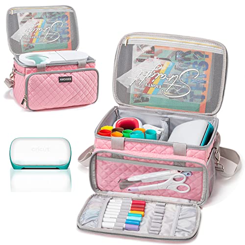 AMOIGEE Carrying Bag For Cricut Joy Machine, Cricut Easy Press Mini, Heat Press, Cricut Mug Press, Cricut Joy Case With Pockets for Cricut AMOIGEE