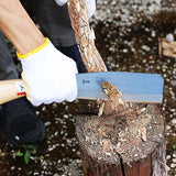 KAKURI Japanese NATA Hatchet Tool 7" [Single Bevel] Made in Japan, Heavy Duty Garden Axe Tool with Wood Handle for Cutting, Shaving, Carving, KAKURI