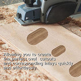 Monliful Pack of 4 Oval Inlay Template Set, Router Templates for Woodworking,Router Jig Templates Decorative Templates Monliful
