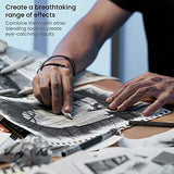 Arteza Willow Charcoal Sticks, Set of 45, Assorted Sketching Charcoal — Thin 3-6 mm, Medium 6-8 mm, and Thick 10 mm, Art Supplies for Professionals, ARTEZA