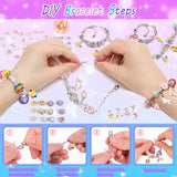 BEIKEETOO Charm Bracelet Making Kit for Girls 8-12 DIY Bead Jewelry Making Kit with Box, Unicorn Mermaid Arts and Crafts for Kids 6-8 Gifts for Girl BEIKEETOO