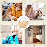 Yinkin 100 Pieces Wooden Keychain Blanks Wood Key Chain Bulk Unfinished Wooden Engraving Key Tag Ring for DIY Gift Crafts(Rectangle) Yinkin