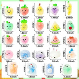WATINC 24pcs Mini Squeeze Stress Balls, Fruit Animal Fidget Toys Party Favors for Kids, Sensory Stress Relief Squeeze Toy with Water Beads, Cute WATINC