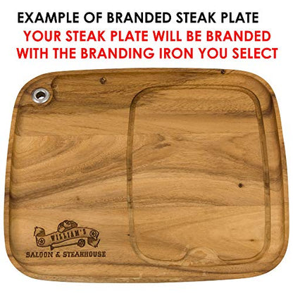 Letter T Branding Iron by BBQ Fans for Perfect Steak, Buns, Wood & Leather - WoodArtSupply