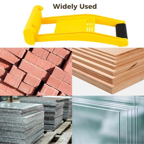 Homaisson 2 Pcs Plasterboard Carriers, Plastic Drywall Carrying Handles, Panel Carrier Tool with 80KG Load-Bearing Capacity, Non-slip Plywood Lifting Homaisson