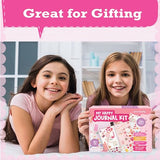 jackinthebox DIY Journal for Girls Ages 8-12 | 242 PCS | Scrapbook Kit | Tween Girls Gifts | Girls Journal Kit | Includes 10 fun guided spreads | jackinthebox