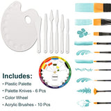 VISWIN 74 Pcs Premium Acrylic Painting Set, Painting Kit with Tabletop Sketch Box, 48 Colors Acrylic Paints, Canvas Panels, Nylon Paint Brushes, and VISWIN