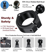 BRCOVAN 2 Pack, Aluminum Alloy Large Bar Clamp Mount with 1'' TPU Ball Fit for ATV UTV Roll Cage Round Rail Diameter 1.5'' 1.65'' 1.75'' 1.85'' 2'' BRCOVAN
