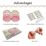 AOUXSEEM 10 Set Faux Leather Hair Bows DIY Making Kit for Beginner, Contains Pre Cut Pastel Lace Chunky Glitter Fabric and Silver Metal Spring Clips, AOUXSEEM