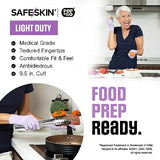SAFESKIN Nitrile Disposable Gloves Pack of 50, Light Duty, Large Size, Powder Free - Food Handling, First Aid, Hair Coloring SAFESKIN