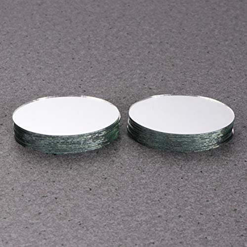 SEWACC Mirror Mosaic Tiles 20pcs Mini Oval Mirrors Craft Mirrors Tiles Women Make Up Mirror Unfinished Mirror Lens Glass Mosaic Tile for DIY Craft SEWACC