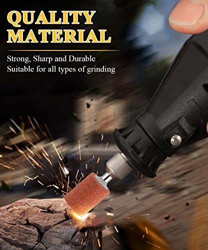 Sanding Bits for Dremel Rotary Tool, Grinding Stone Sanding Drill Bits with 1/8" Shank, Aluminium Oxide Tough Enough to Metal Rust FOTYBEI