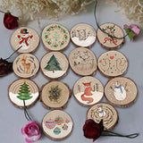 ZOENHOU 40 PCS 3.5-4 Inch Natural Wood Slices, 2/5 Inch Thickness Unfinished Wood Kit Wooden Circles Crafts with Bark for DIY, Arts, Centerpieces, ZOENHOU