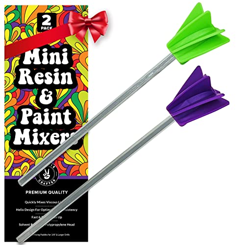 Art Resin Mixer Epoxy Mixer and Paint Mixer Drill Attachment Paint Stirrers for Drill Mud Mixer Quart or Gallon Mixing Tools Crafting Epoxy Resin HIPPIE CRAFTER