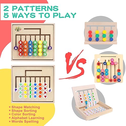 montessori toys Wooden Colors Matching Game Puzzle Kids