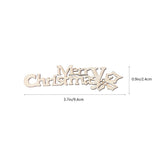 BESTOYARD 20pcs Merry Christmas Wooden Cutout Unfinished Wood Letter Piece Slice Embellishment for DIY Scrapbooking Xmas Sewing Crafts BESTOYARD
