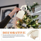 EXCEART 10pcs Unfinished Wood Door Sign Blank Wooden Hanger Plaque Graffiti Wood Chip Blank Wood Slices DIY Craft Project Message Notes Memo Board EXCEART