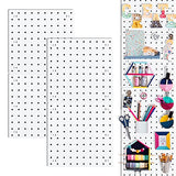 Pegboard Wall Organizer Panels, Craft Room, Kitchen, Garage, Living Room, Bathroom, and Study Room, Easy to Install (4Pcs) LANSI