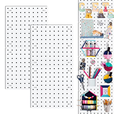 Pegboard Wall Organizer Panels, Craft Room, Kitchen, Garage, Living Room, Bathroom, and Study Room, Easy to Install (4Pcs)