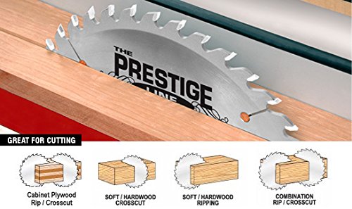 Amana Tool - PR1040C Electro-Blu Carbide Tipped Prestige General Purpose 10 Inch Dia 40T A - WoodArtSupply