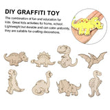 COHEALI 6 Sets DIY Dinosaur Wood Piece Dinosaurs Cutouts Kids Dinosaur Toys Unfinished Wood Cutouts Dinosaur Wood Craft Kids Educational Toys Kids COHEALI
