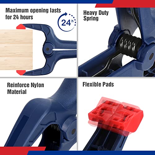 WORKPRO 8-Piece Clamp Set for Woodworking, 4-pack 4-1/2" Mini Bar Clamps and 4 Spring Clamps, Light-Duty Quick-Change Clamp/Spreader with 50 lbs Load WORKPRO