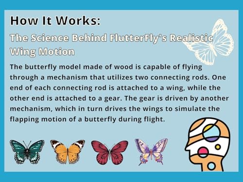 Pica Toys Electric Flying Butterfly Wood Working Toy - Science Wood Kits for Kids Ages 8, 9, 10, 11, 12 | 3D Puzzle Craft Wooden Building STEM - WoodArtSupply