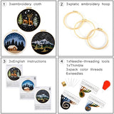 Armindou Embroidery Kit for Beginner Adults, Counted Stamped Cross Stitch kit for Adult Beginner, Hand Embroidery Starter Kits with Pattern, 3 Armindou