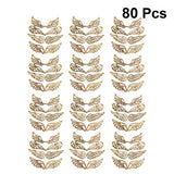 Amosfun Wood Slices Angel Wings Cutouts Craft DIY Ornaments for Birthday Christams Crafts Accessories 80pcs Amosfun