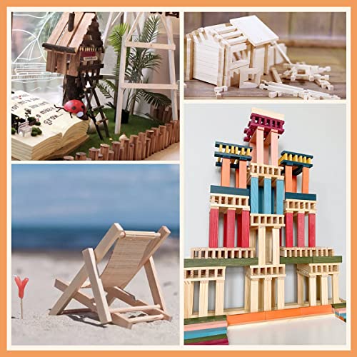 Benvo 100 Pieces Balsa Wood Sticks Square Wooden Dowels Unfinished Hardwood Strips Natural Long Woodcraft Sticks Batons for DIY Crafts Model Making Benvo