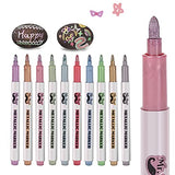 Mr. Pen- Metallic Paint Markers,10 Colors, Metallic Markers for Black Paper, Rock Painting, Card Making, Ceramics, Metal, Glass, DIY Photo Album, Mr. Pen