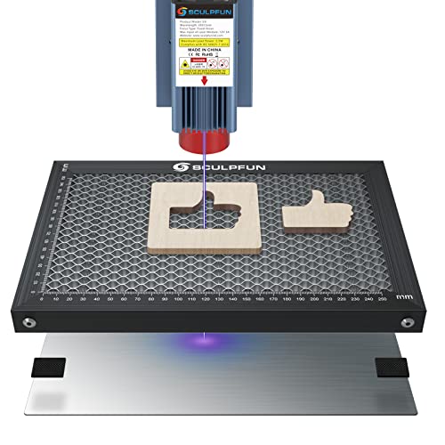 SCULPFUN Laser Cutting Honeycomb Working Table Board for CO2 or Diode Laser Engraver Cutting Machine, for Slight Burnt & Smooth Edge Cutting, Visible - WoodArtSupply