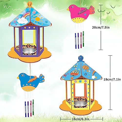  Toylink Wooden Arts and Crafts for Kids 4 Pack Bird Feeder &  Wind Chime Kit, STEM Painting Outdoor Toys Art Activities Crafts for Boys  Girls Age 3 4 5 6 7 8 : Toys & Games