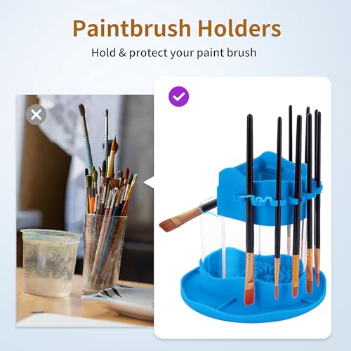 Paint Brush Cleaner Rinse Cup (All-in-One),Fine Art Brush Cleaner