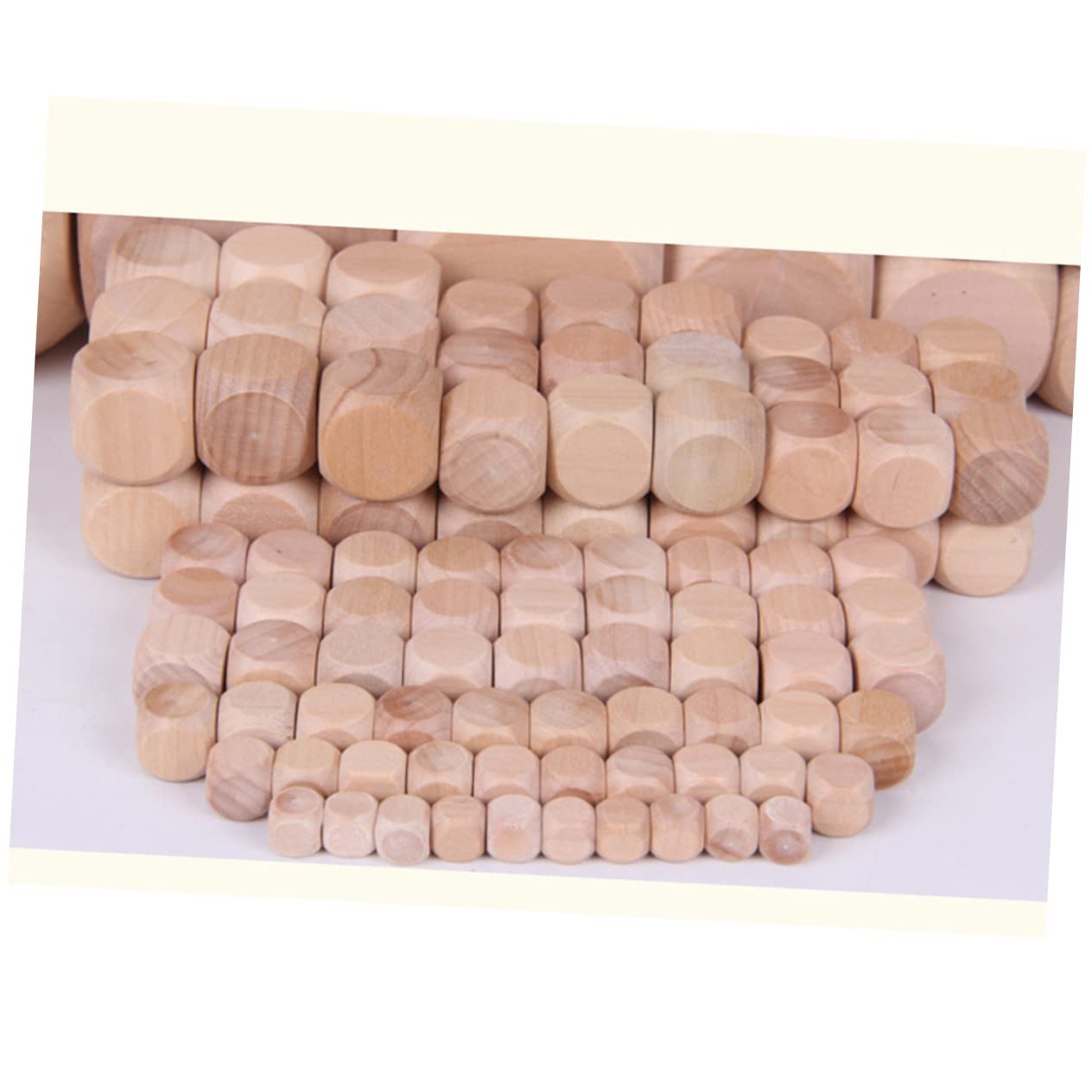 VILLCASE 12 Pcs Wood Blank Dice Unfinished Blocks DIY Wood Kids Block Toys Wood Block Blank Cubes Unfinished Wood Cubes Kids Toys Building Blocks for VILLCASE