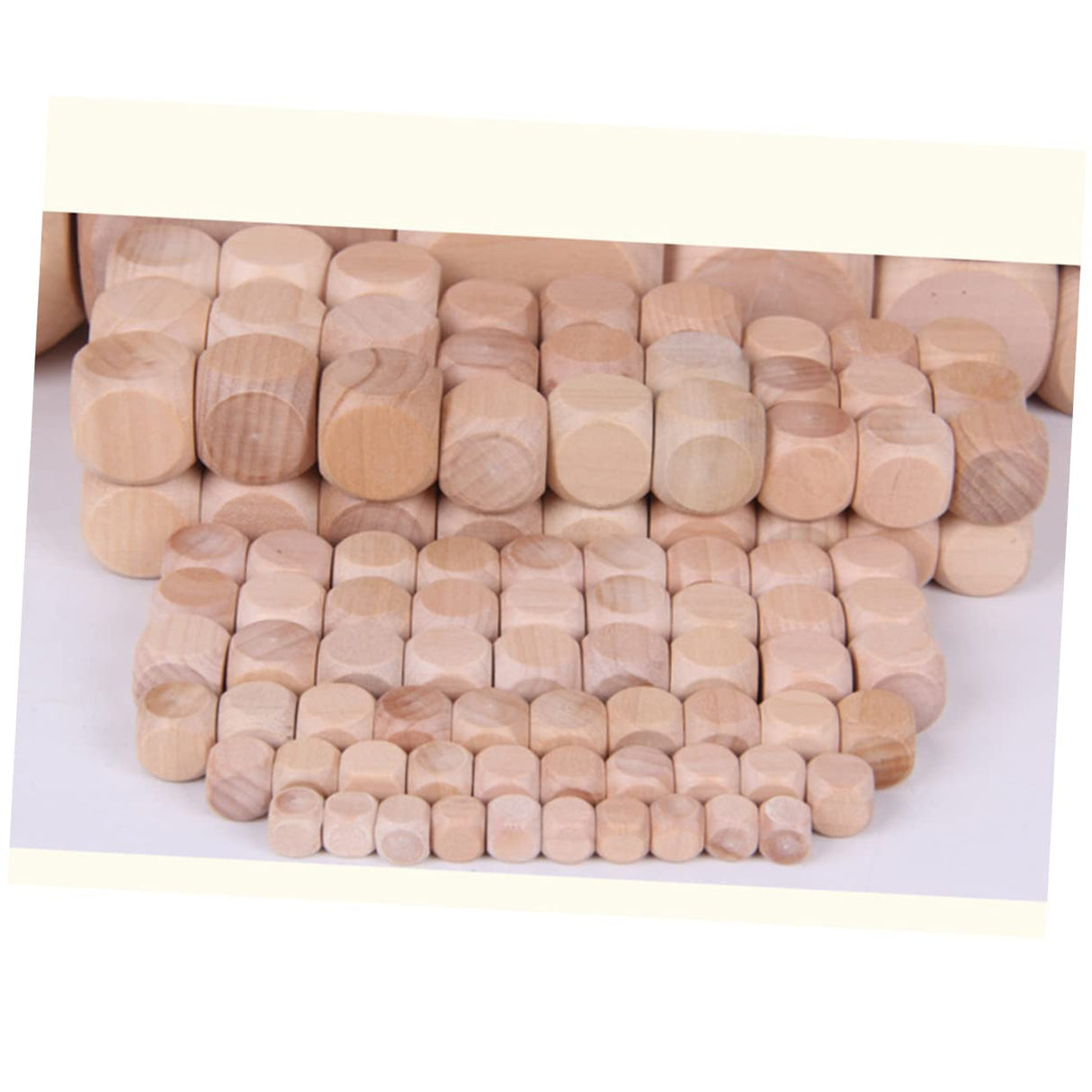 VILLCASE 12 Pcs Wood Blank Dice Unfinished Blocks DIY Wood Kids Block Toys Wood Block Blank Cubes Unfinished Wood Cubes Kids Toys Building Blocks for VILLCASE