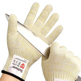 Schwer ANSI A9 Cut Resistant Gloves, Uncoated Food Grade Reliable Cutting Gloves, Mandoline Gloves for Kitchen Meat Cutting, Oyster Shucking, Fish Schwer