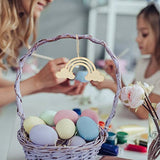 20pcs Rainbow Wood Cutout Unfinished Wooden Rainbow Unpainted Rainbow Slices Rainbow Cloud Pieces DIY Blank Graffiti Rainbow with Hemp Rope for Craft SEWACC