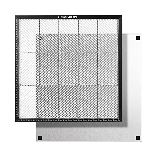 Comgrow Honeycomb Laser Bed 400x400mm with Aluminum Plate for Laser Engraver Cutting Machine,Laser Engraving Cutter Iron Honeycomb Working Size 15.7" - WoodArtSupply