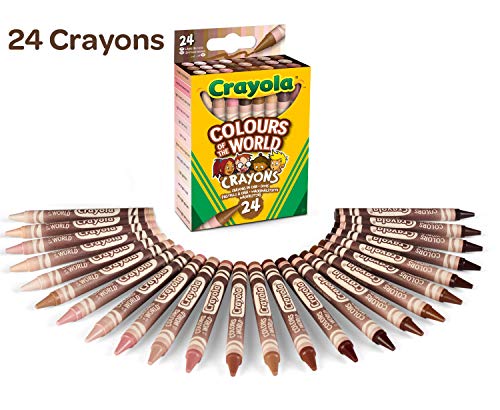 Crayola Colored Pencils 24 Pack, Colors of the World, Skin Tone Colored  Pencils, 24 Colors