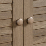 Sauder Harbor View Storage Pantry Cabinet, L: 35.43" x W: 16.73" x H: 61.02", Salt Oak finish Sauder