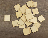 CleverDelights 1 Inch Wood Squares - 50 Pack - 1/16" Thick - 1" Unfinished Craft Pieces CleverDelights
