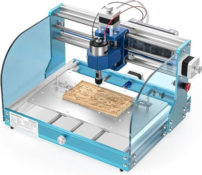 Genmitsu 3018-PROVer V2 CNC Milling Machine, Desktop CNC for Beginner with Limit Switches & Emergency-Stop, Upgraded Z Axis Aluminum Spoilboard, - WoodArtSupply