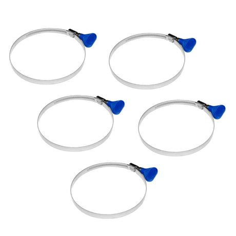 POWERTEC 70127 2-1/2 Inch Key Hose Clamp, Thumb Screw Key Adjustable Stainless Steel Hose Clamps for Dust Collection, Dust Collector and Dryer Vent POWERTEC