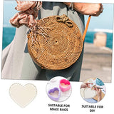 EXCEART 12 PCS Love Wood Chips Wood Crochet Basket Base DIY Wood Knitting Base Wooden Crochet Hooks Wood Purse Crocheting Supplies Bag Bottom Crochet EXCEART