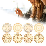 Unfinished Wood Clock，Wooden Cutouts Crafts Circles Natural Rounds Slice Blank Pieces Plaque Sign Discs for DIY Christmas Decoration Painting Joyzan