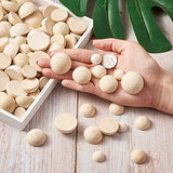 120pcs Half Round Wooden Balls Unfinished Wood Cabochons Split Wood Balls for DIY Decoration Craft Paint Ornaments (Burlywood, 14.5-29.5mm) EEE ELECRELIVE
