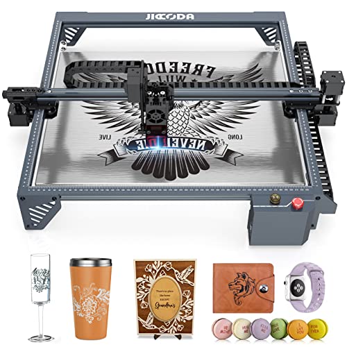 JICCODA Laser Engraver Machine 10W Output Power Laser Cutter,DIY Laser Engraver for Wood and Metal, Paper, Acrylic, Tiles Support LightBurn and JICCODA
