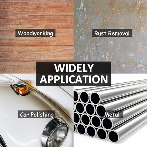 Professional Air Random Orbital Palm Sander, Dual Action Pneumatic Sander, Low Vibration, Heavy Duty … (5-inch Yellow) Gedu