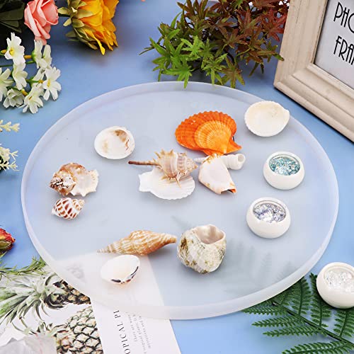 Resin Tray Molds, Round Rolling Tray Molds, Silicone Tray Molds, 11.8 Inch Rolling Tray Molds for Epoxy Resin, Resin Casting, DIY Jewelry Holder, EKDJKK